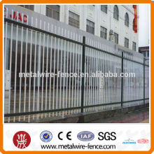 Erected Steel picket fencing